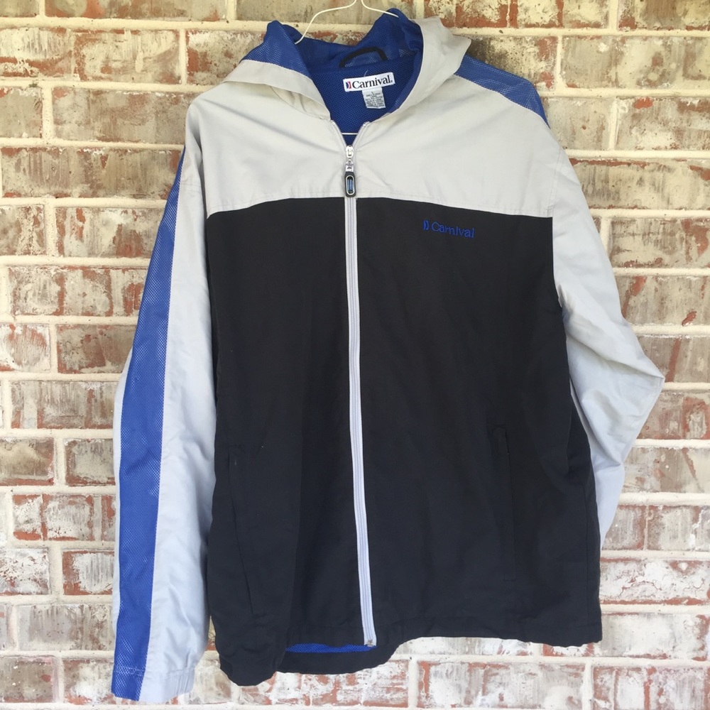 CARNIVAL Cruise line Wind Breaker Logo Zip Jacket - Picture 3 of 11